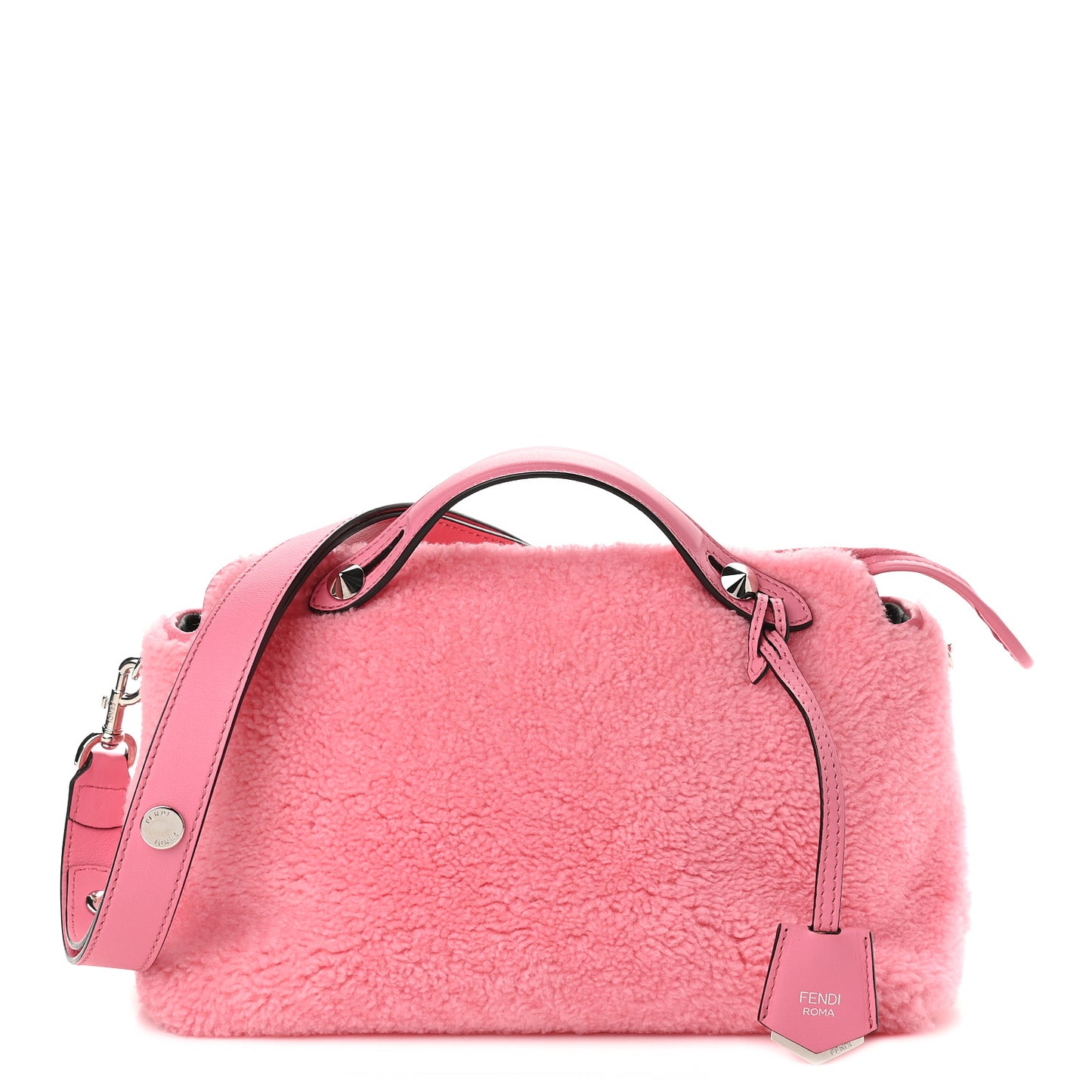 Shearling Vitello Dolce Medium By The Way Boston Bag Bubble Gum