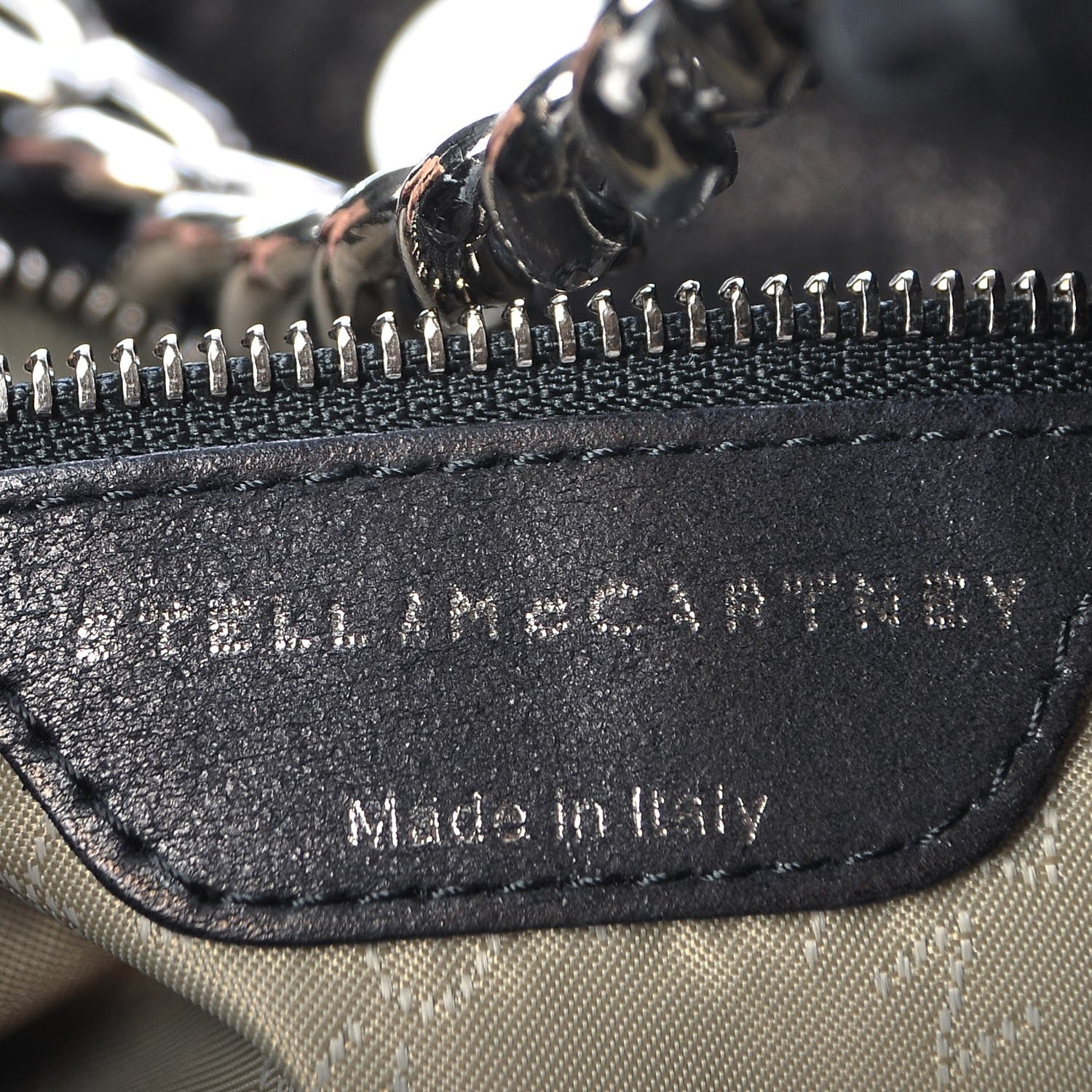 Stella McCartney Shaggy Deer Chain Falabella Tote Black 6 of 6
