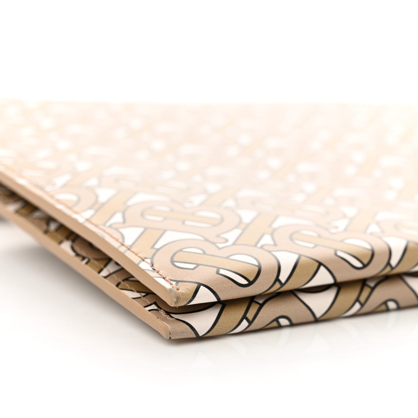 Calfskin Monogram Panola Zip Pouch Beige