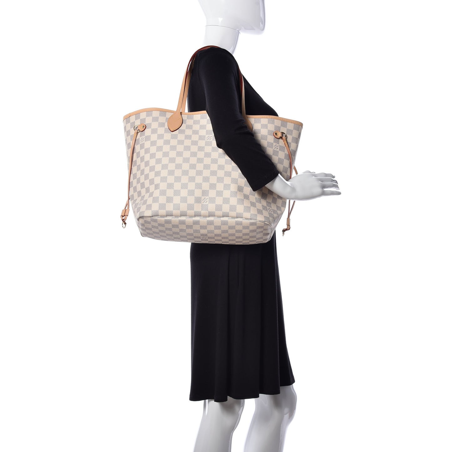 Damier Azur Neo Neverfull MM Rose Ballerine