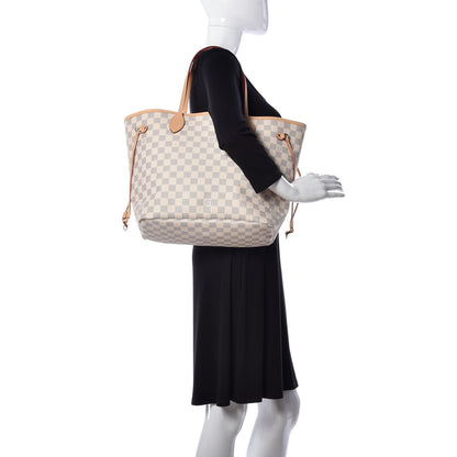 Louis Vuitton Damier Azur Neo Neverfull MM Rose Ballerine 2 of 8