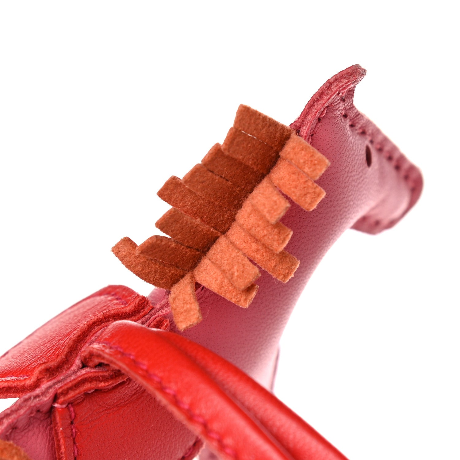 Hermes Milo Lambskin Grigri Rodeo Bag Charm PM Rose Azalee Orange Poppy Rouge Indien 4 of 6