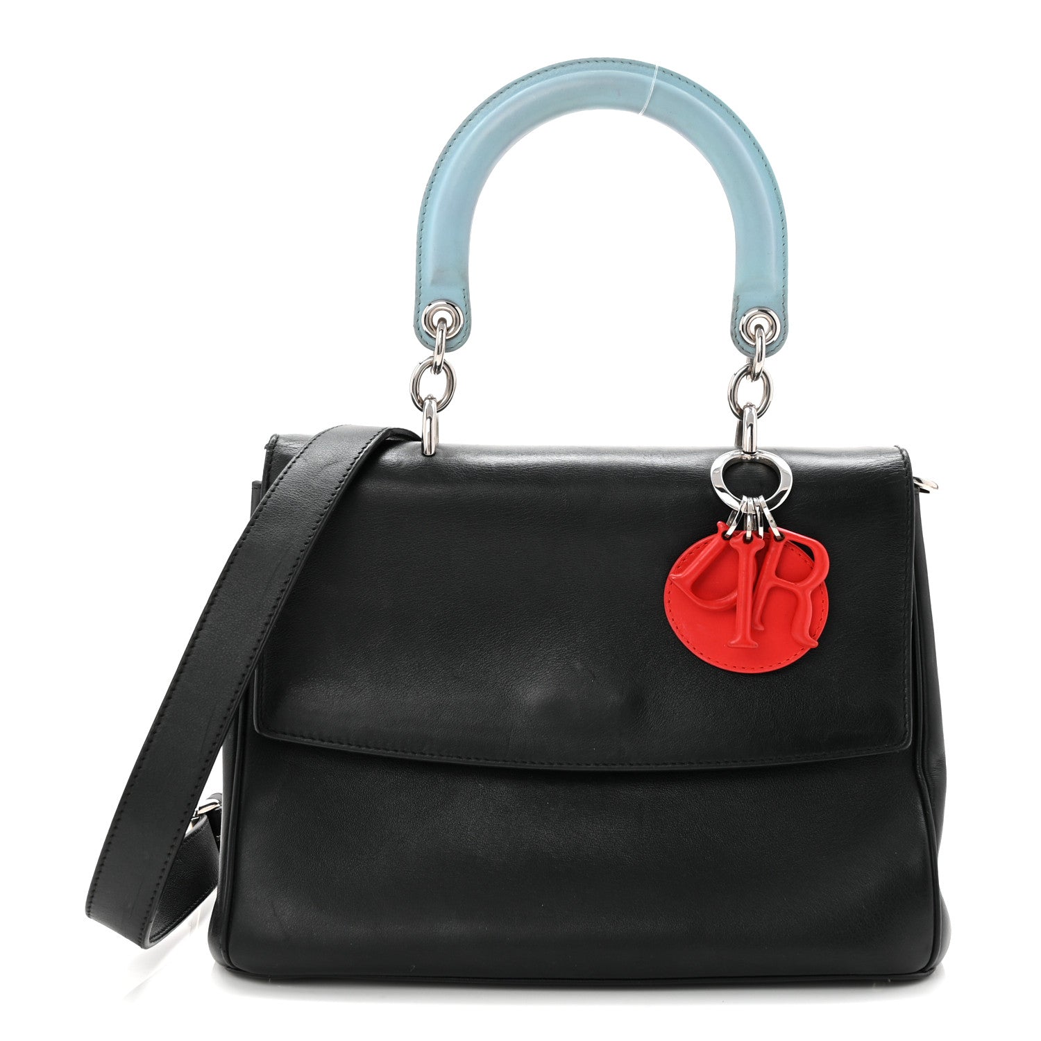 Christian Dior Smooth Calfskin Tri-Color Small Be Dior Flap Black Blue Red 1 of 11