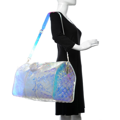 Louis Vuitton PVC Monogram Keepall Bandouliere 50 Iridescent Prism 2 of 10