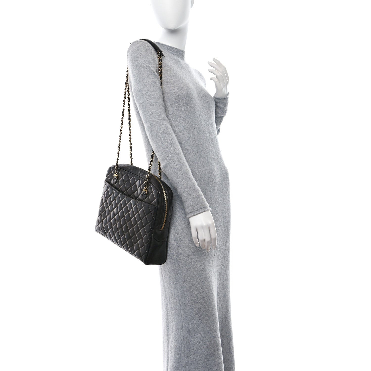 Chanel Lambskin Quilted Shoulder Bag Black 2 of 10