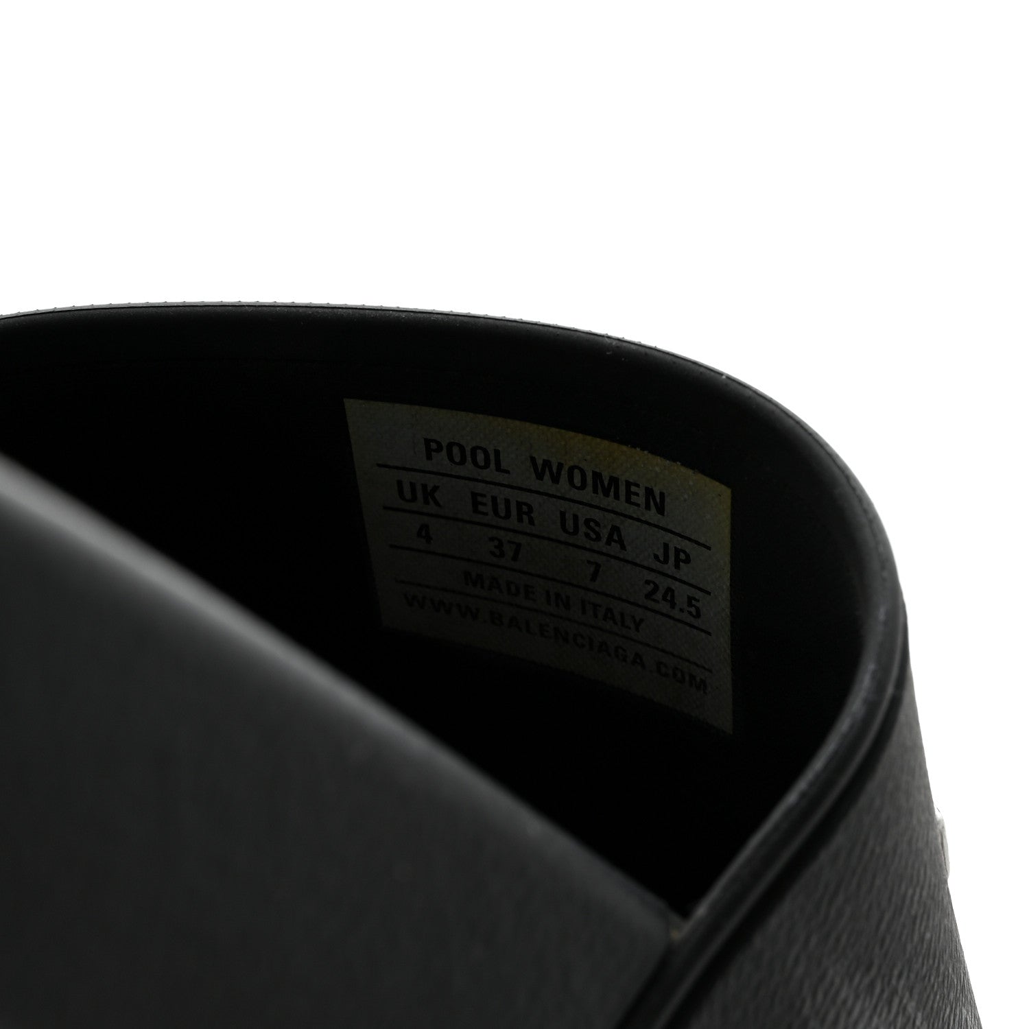 Balenciaga Rubber Logo Pool Slide Sandals 37 Black 16 of 16