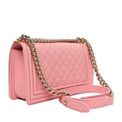 Chanel Iridescent Caviar Quilted Medium Boy Flap Light Pink 3 of 11