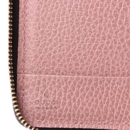 Gucci Dollar Calfskin Bi-Color Medium Swing Zip Around Wallet Grey Field Soft Pink 6 of 8
