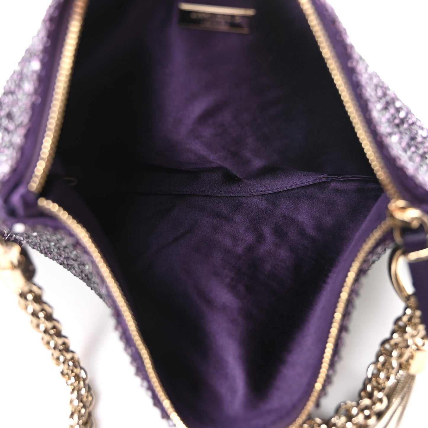 Satin Bead Embellished Callie Fringe Tassel Chain Evening Bag Cassis