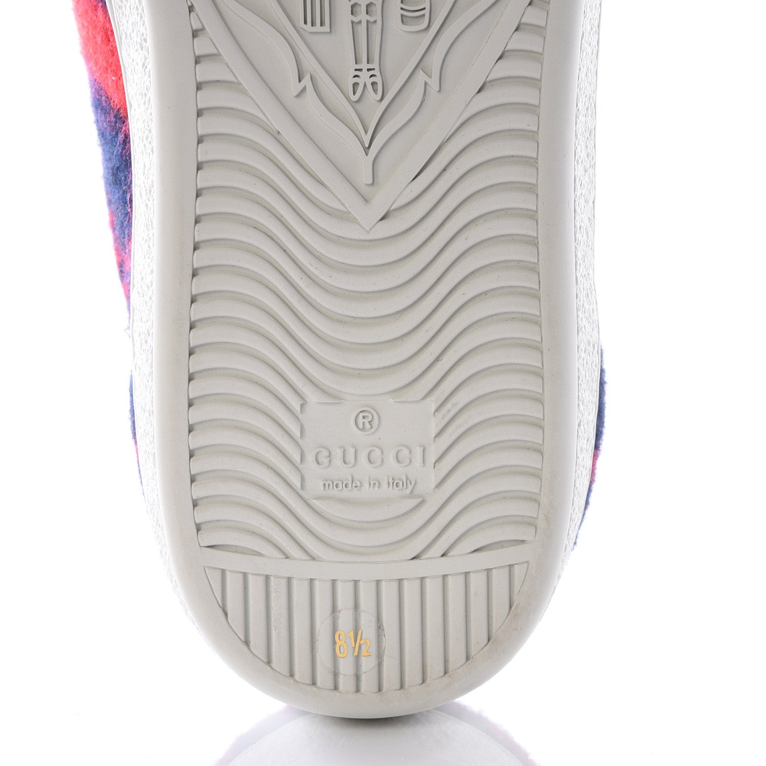 Gucci Covered Wool Big GG Monogram Mens Sneakers 8.5 Blue Red Mystic White 9 of 11