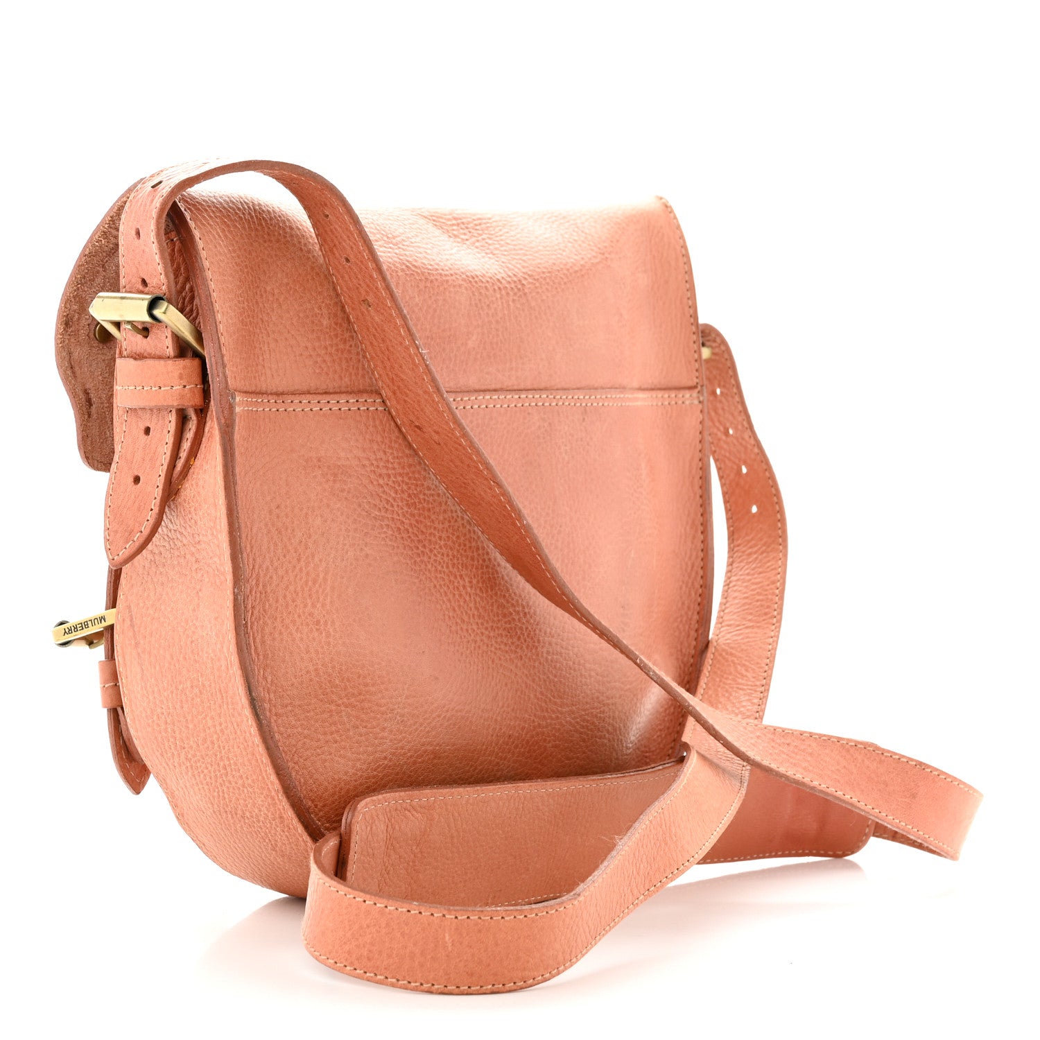 Mulberry Small Grain Calfskin Messenger Crossbody Burnt Peach 3 of 18