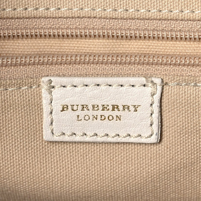 Burberry Calfskin Nova Check Shoulder Bag White 5 of 11