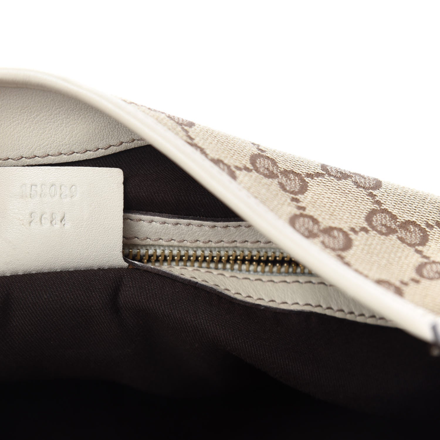 Gucci Monogram Web Jackie O Bouvier Hobo White 10 of 11