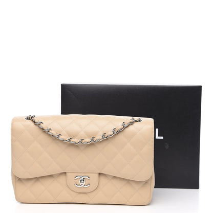 Chanel Caviar Quilted Jumbo Double Flap Beige Clair 14 of 14