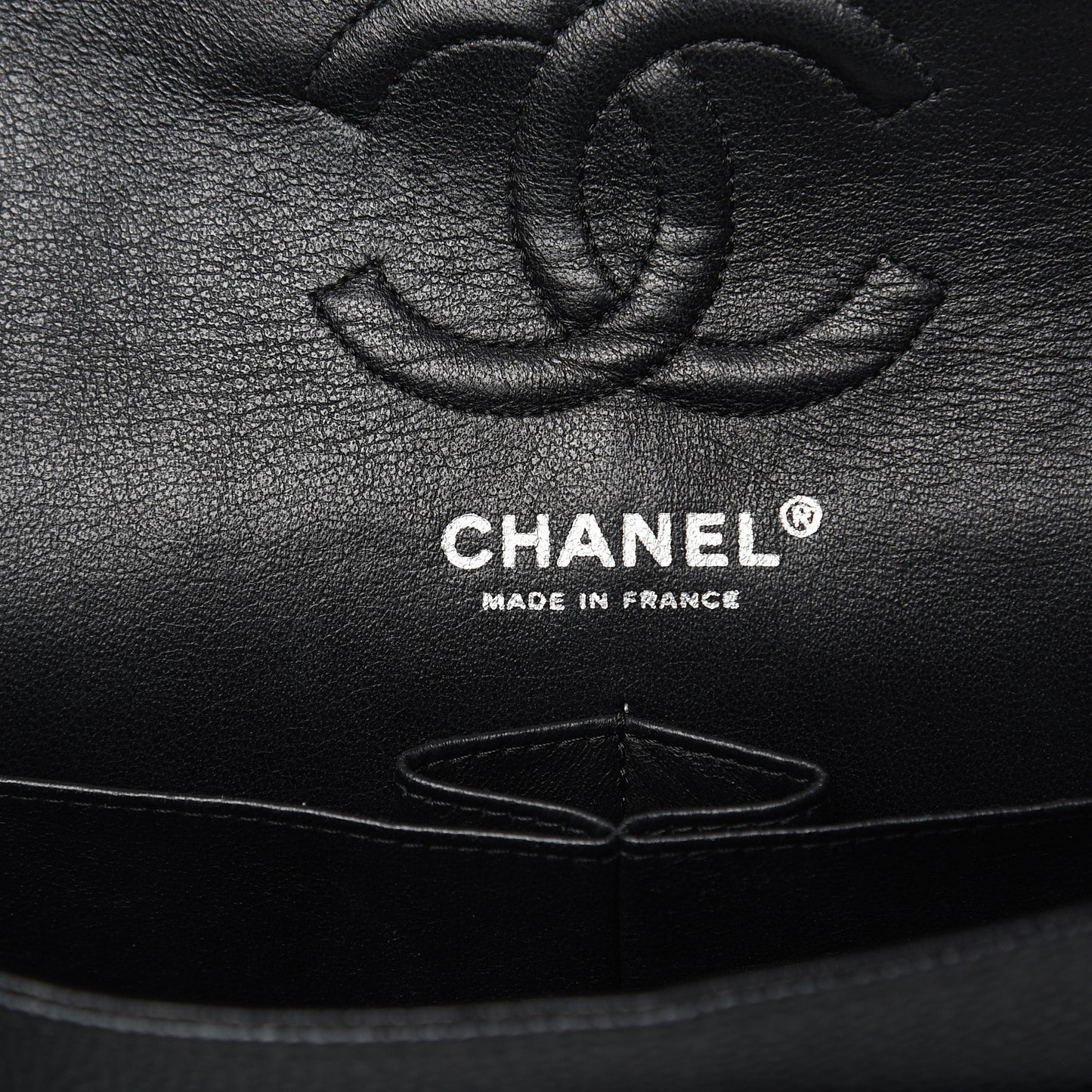 Caviar Quilted Small Double Flap Black