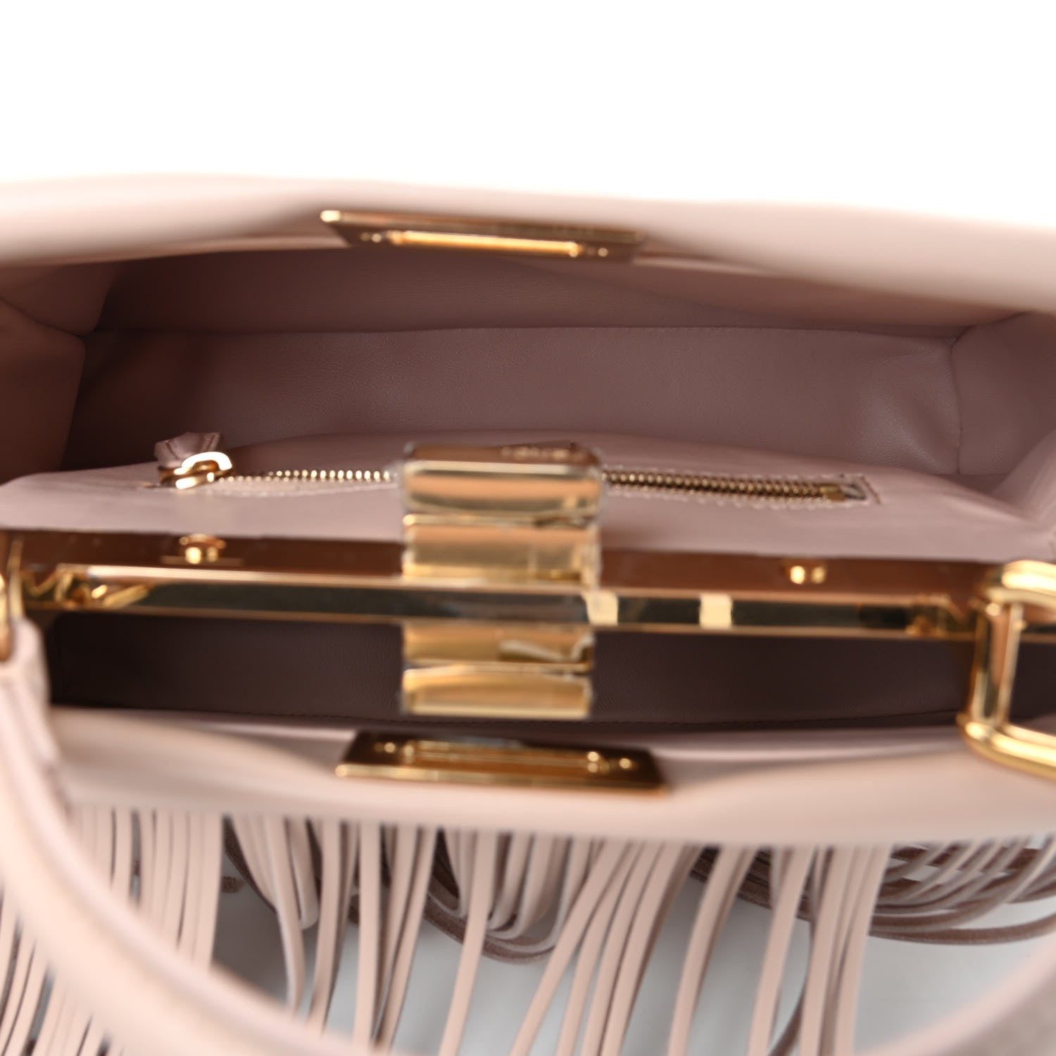 Fendi Nappa Fringe Mini Peekaboo Rosa Quarzo 4 of 4