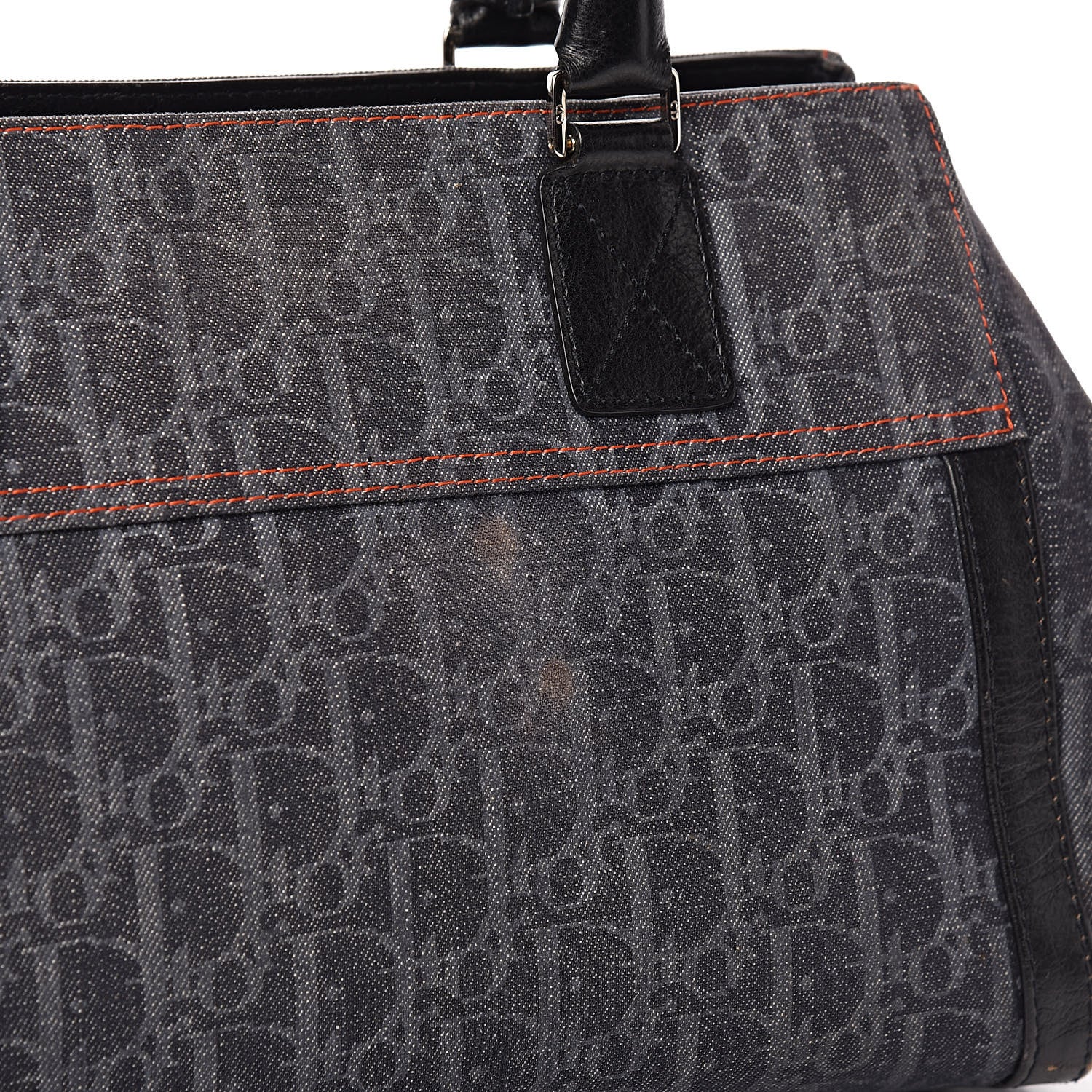 Christian Dior Denim Monogram Flight Tote Blue 13 of 14