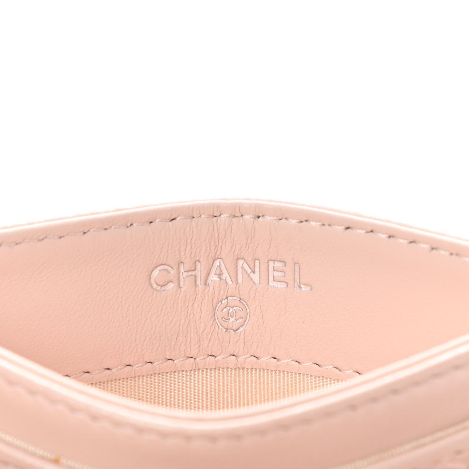 Chanel Goatskin Camellia Embossed Card Holder Light Pink 6 of 10
