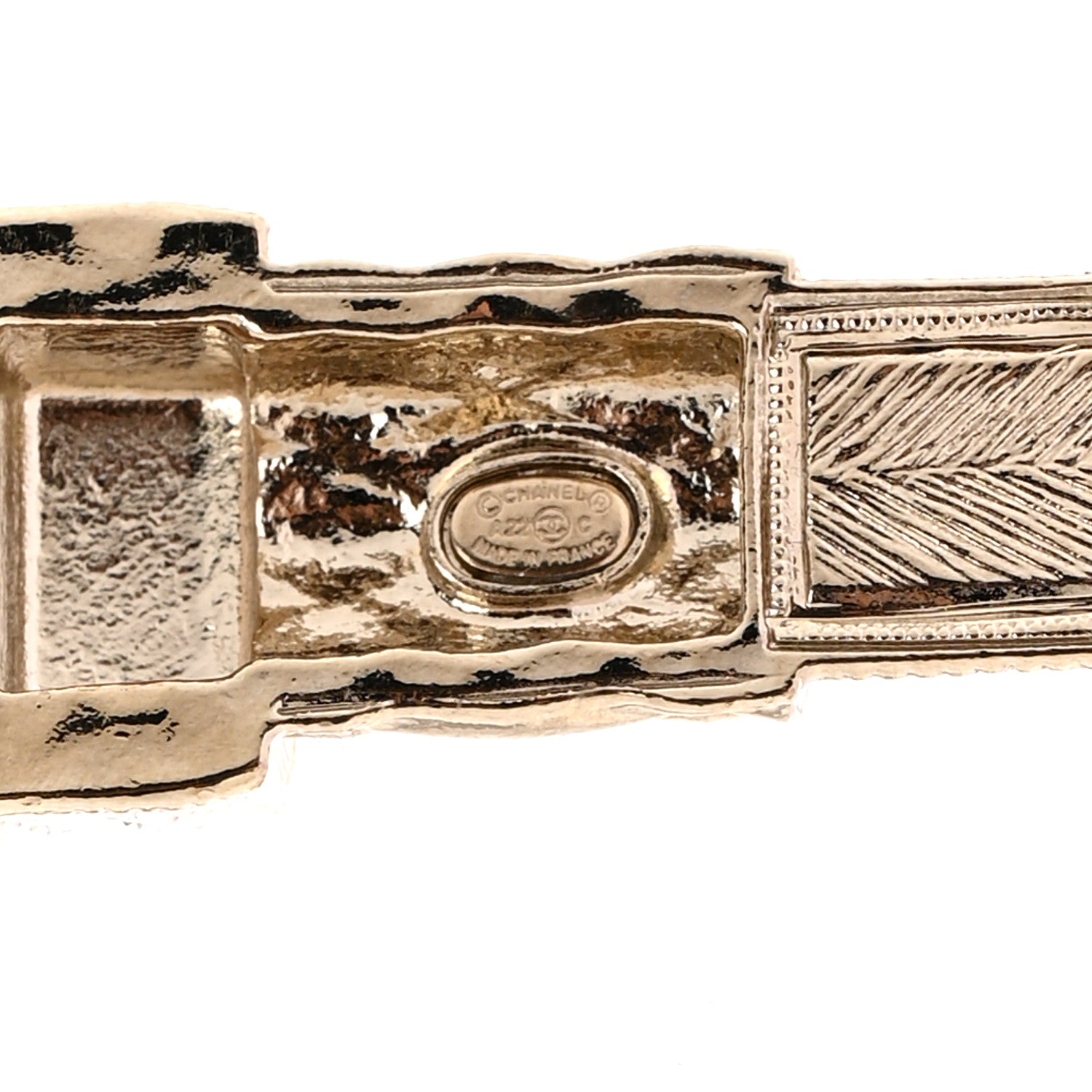 Chanel Metal Strass Pearl Lipstick Necklace Pink Gold 5 of 7