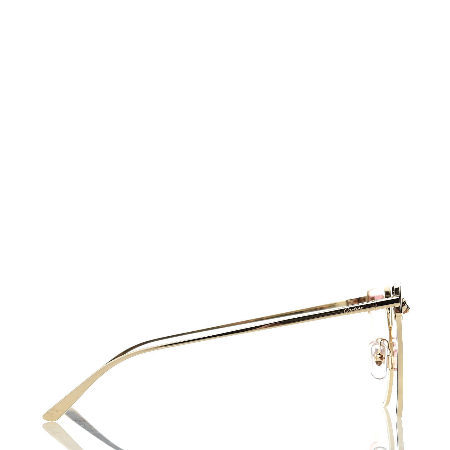 Panthere De Cat Eye Sunglasses Pink Flash Gold