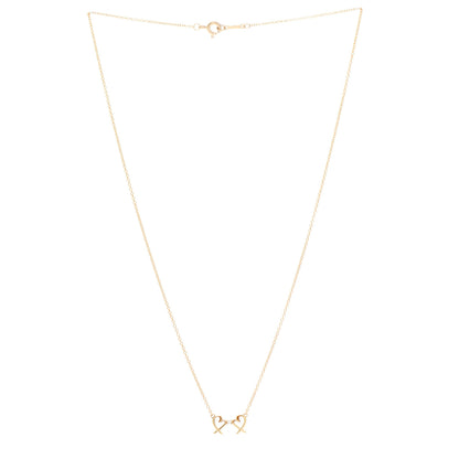 Tiffany 18K Yellow Gold Diamond Paloma Picasso Double Loving Heart Pendant Necklace 3 of 6