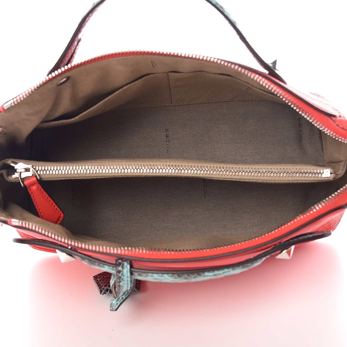 Straw Paper Vitello Dolce Elaphe Medium By The Way Boston Bag Corallo Antigua