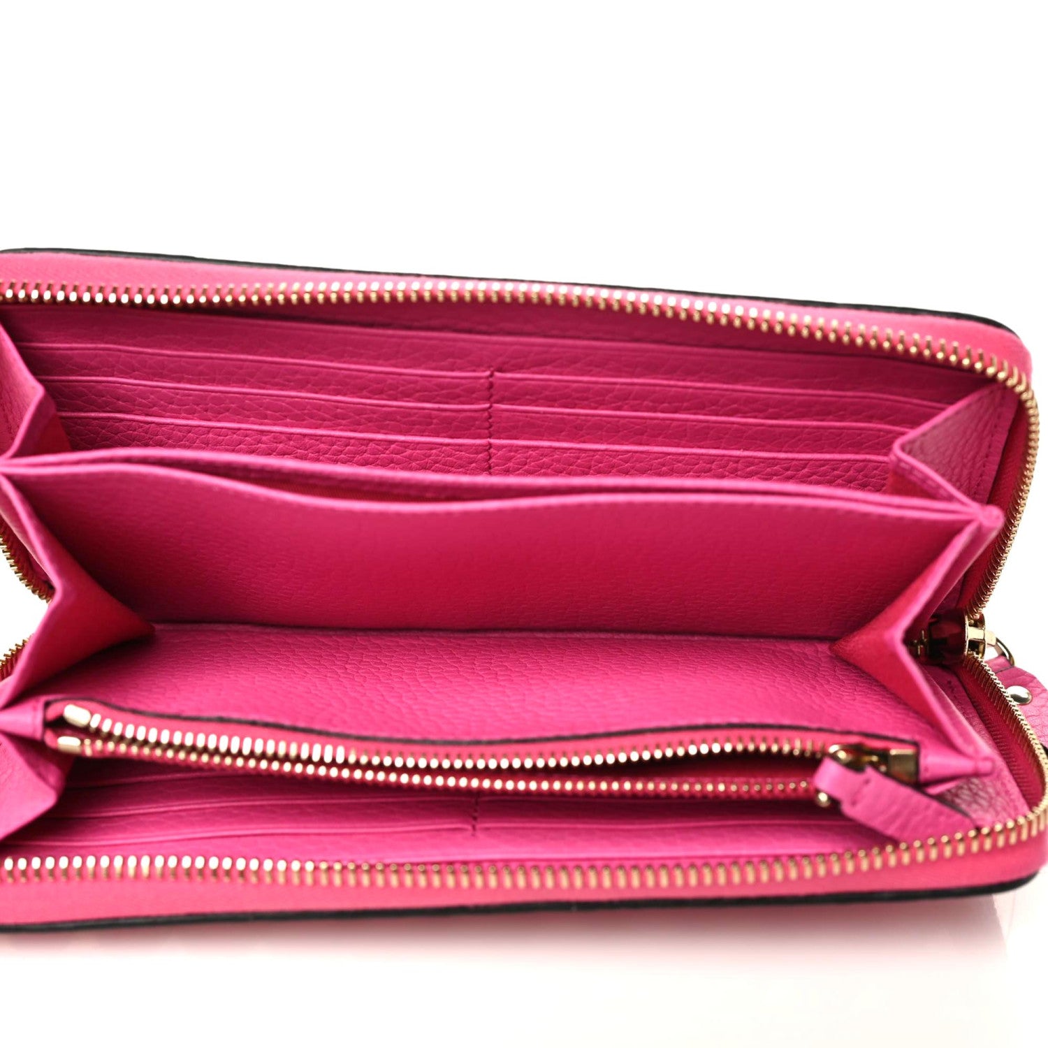 Valentino Garavani Pebbled Calfskin Rockstud Zip Around Wallet Pink Orchid 6 of 9