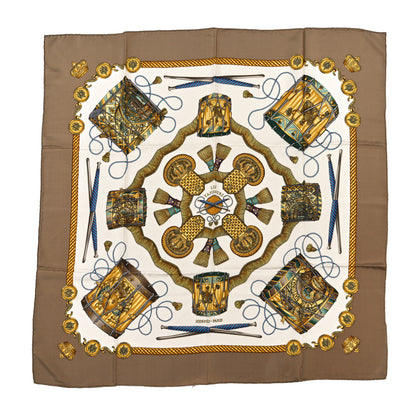 Hermes Silk Les Tambours Scarf 90 1 of 4