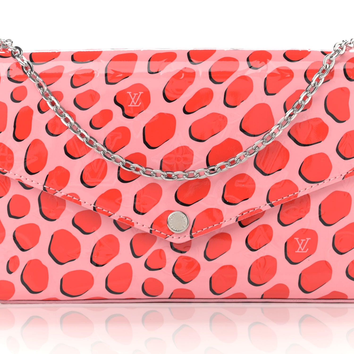 Louis Vuitton Vernis Jungle Dots Pochette Felicie Sugar Pink Poppy 10 of 16
