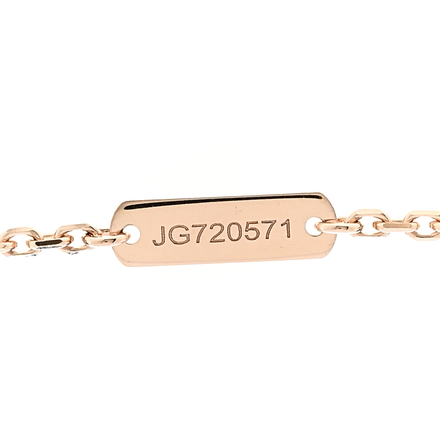 Van Cleef & Arpels 18K Rose Gold Diamond Pink Mother of Pearl Vintage Alhambra Pendant Necklace 7 of 8