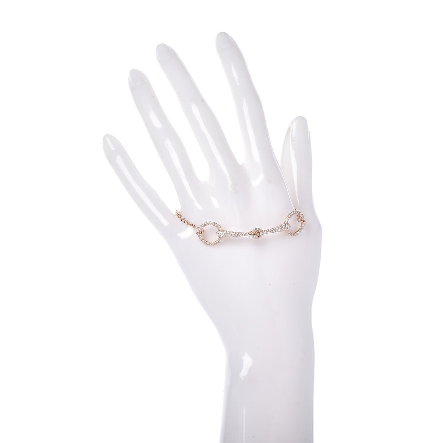 18K Rose Gold Diamond TPM Filet d'Or Pave Bracelet ST