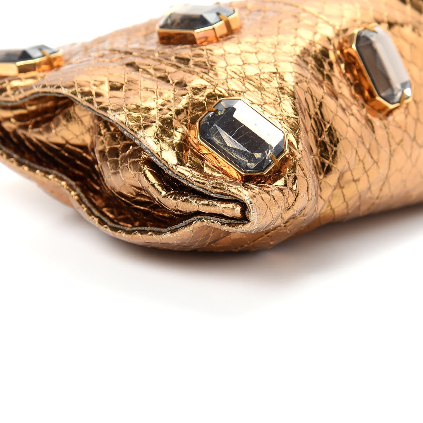 Whipsnake Pietre Jeweled Evening Bag Gold