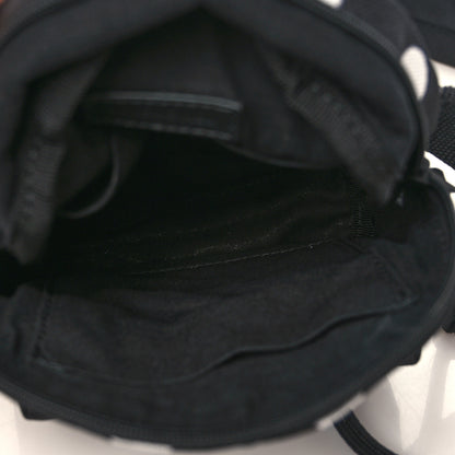 Balenciaga Recycled Casual Nylon Spray Polka Dots Mini Explorer Crossbody Backpack Black White 5 of 8