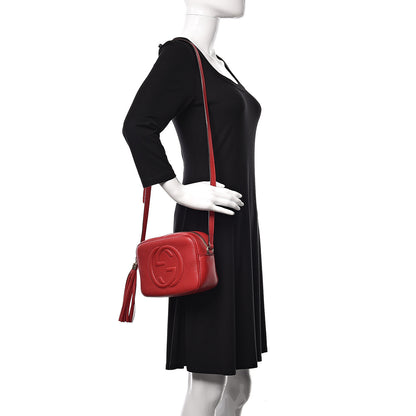 Gucci Pebbled Calfskin Small Soho Disco Bag Tabasco Red 2 of 10