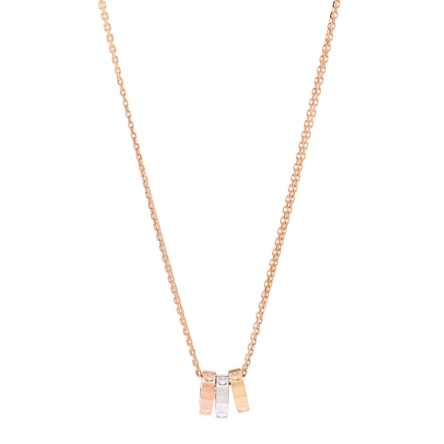 Louis Vuitton 18K Yellow White Pink Gold Empreinte Pendant Necklace 1 of 5