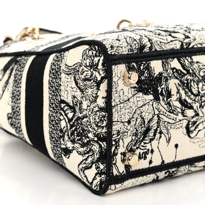 Christian Dior Canvas Embroidered Zodiac Toile De Jouy Medium Lady D-Lite Latte 9 of 11