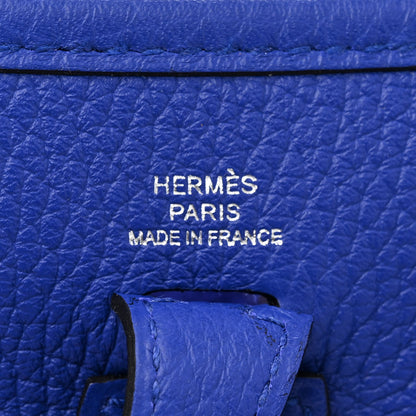 Hermes Taurillon Clemence Amazone Evelyne TPM Bleu Electrique Bleu Indigo 6 of 11