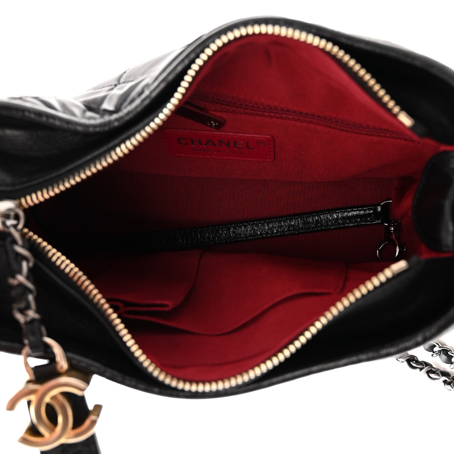 Chanel Aged Calfskin Quilted Small Gabrielle Hobo Black 5 of 11