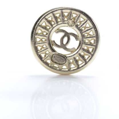 Chanel Pearl Crystal CC Round Earrings Gold 4 of 5