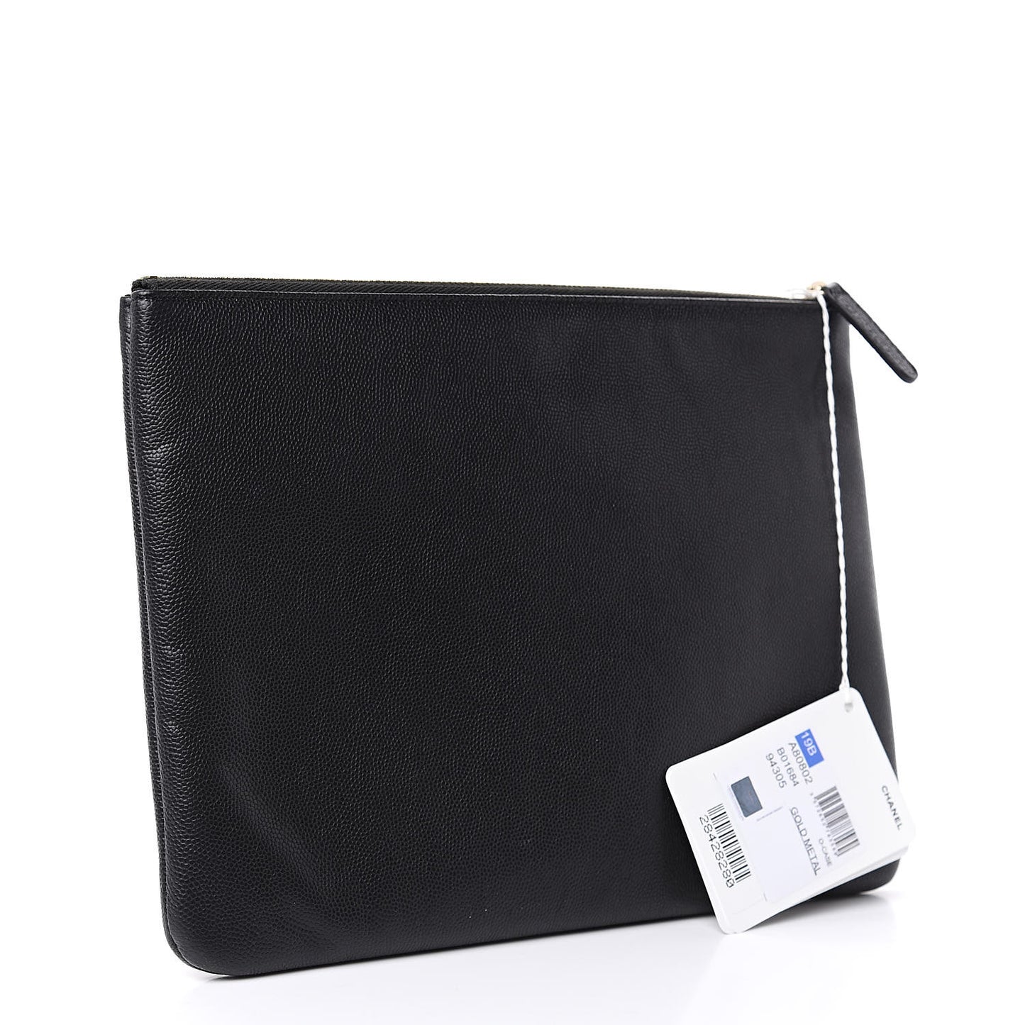 Caviar Studded Medium Deauville Pouch Black