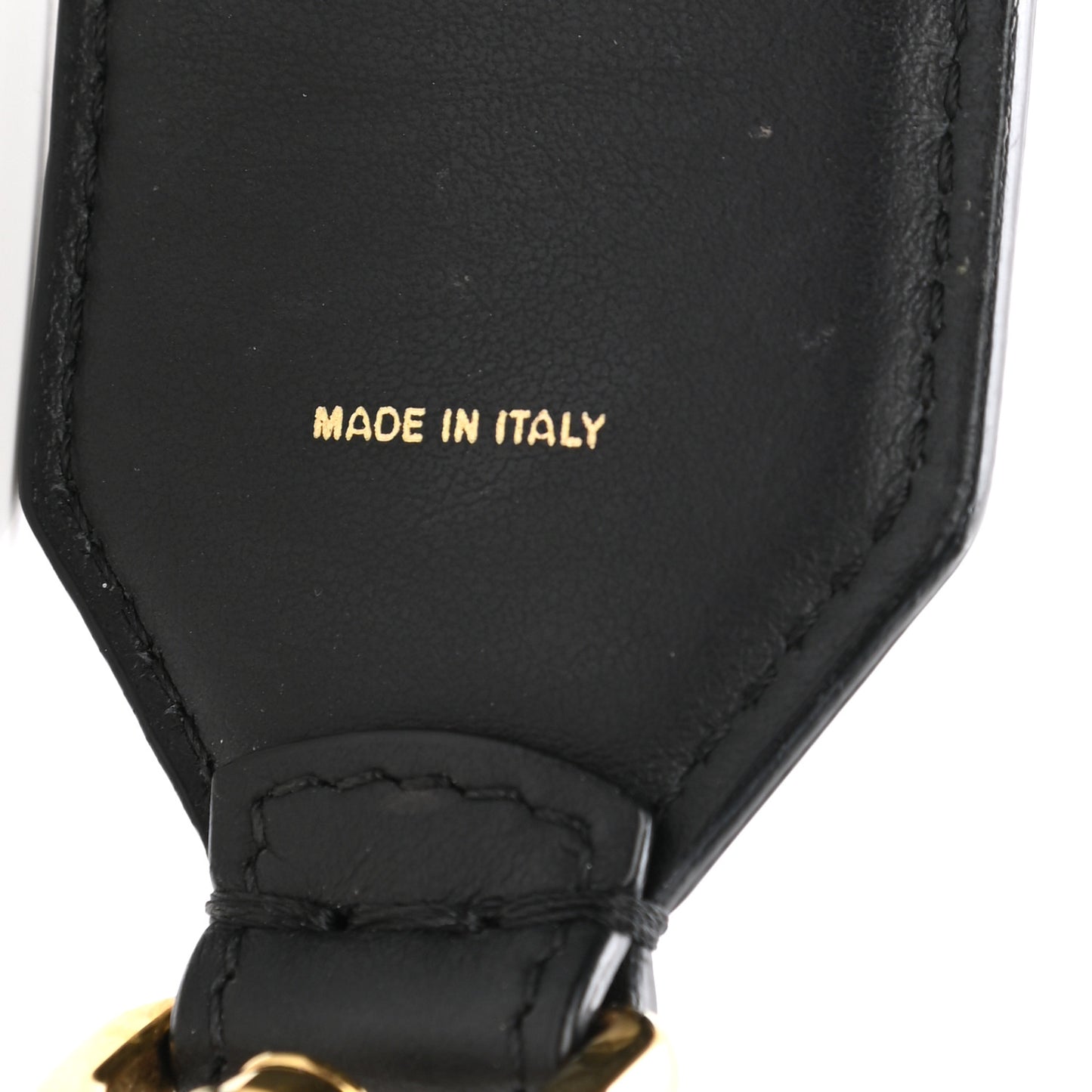 Calfskin F is Fendi FF Studded Strap Black