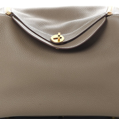 Hermes Taurillon Clemence Lindy 30 Etoupe 8 of 14