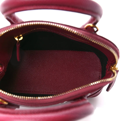 Balenciaga Signature Grained Calfskin Logo XXS Ville Top Handle Bag Rouge Grenat White 5 of 16