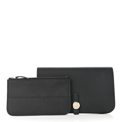 Hermes Togo Dogon Duo Wallet Black 2 of 10