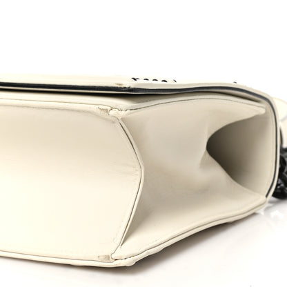 Christian Dior Ultra Matte Calfskin Studded Medium Diorama Flap Bag White Black 9 of 9