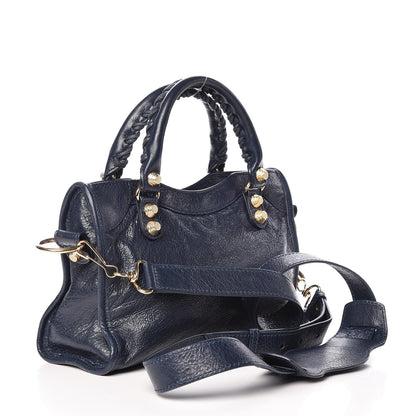 Balenciaga Agneau Giant 12 Gold Hardware Mini City Bleu Obscur 3 of 19