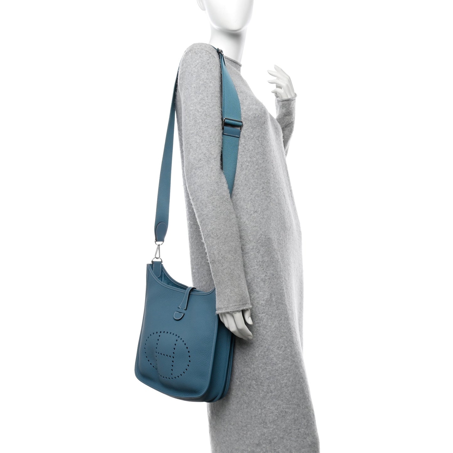 Taurillon Clemence Evelyne III PM New Blue Jean