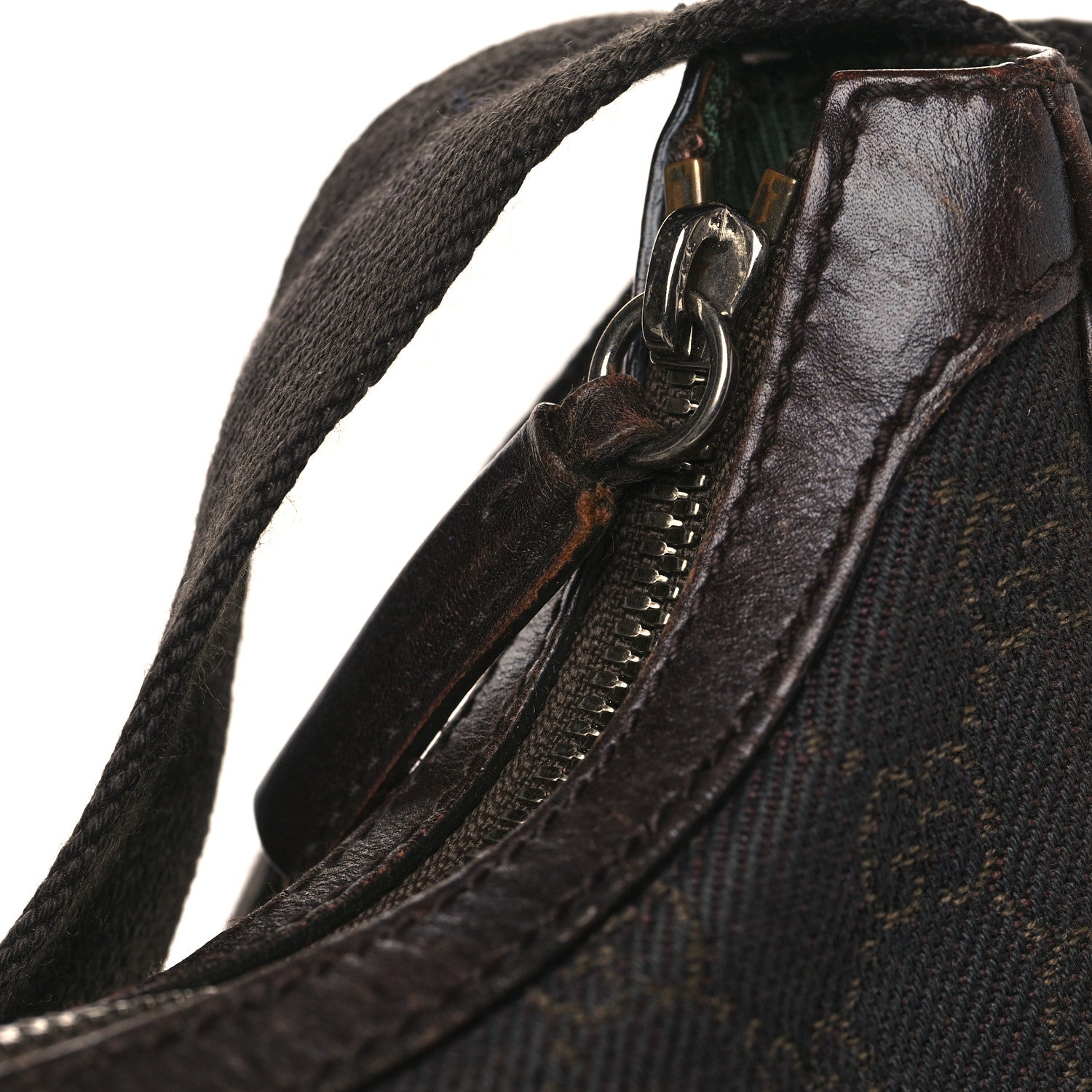 Gucci Denim Monogram Shoulder Bag Brown 12 of 12