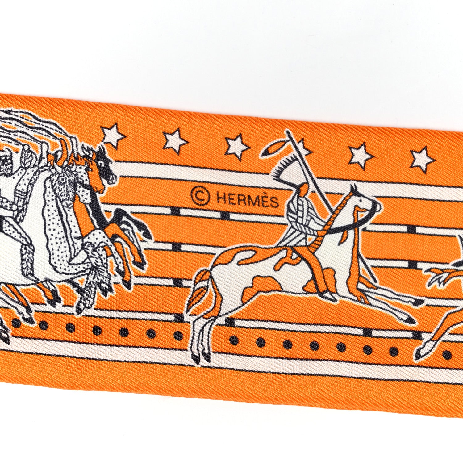 Hermes Silk Pani La Shar Pawnee Twilly Orange Mastic Brun 3 of 4