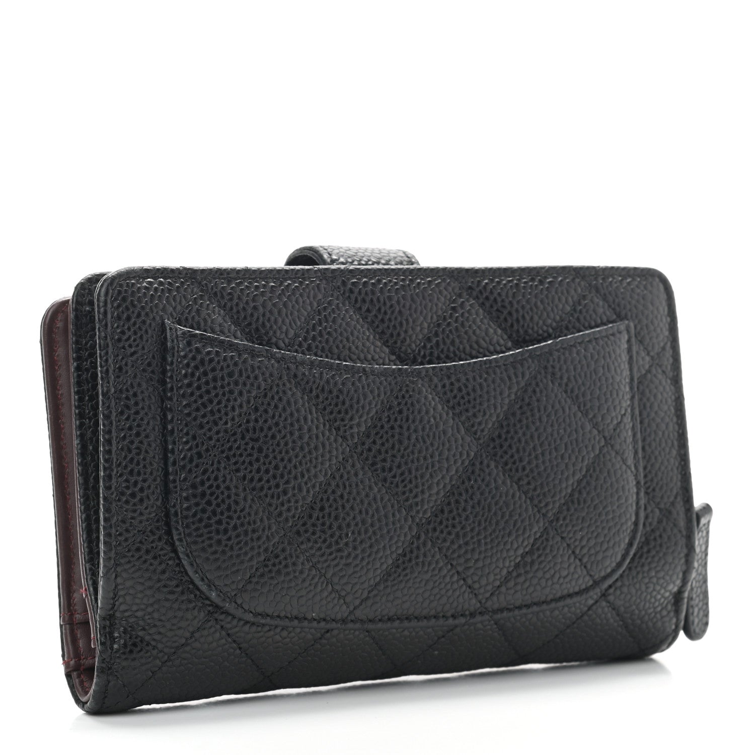 Chanel Caviar Quilted Zipped Pocket Wallet Black 3 of 9